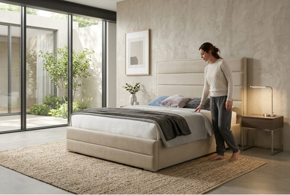 Luxury bedroom bed upholstery design 160x200cm double hotel beds textile new