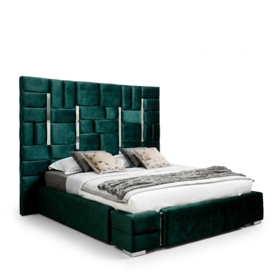 Upholstered bed double bed designer bed marital bed bedroom velvet bed fabric beds