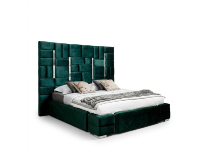Upholstered bed double bed designer bed marital bed bedroom velvet bed fabric beds
