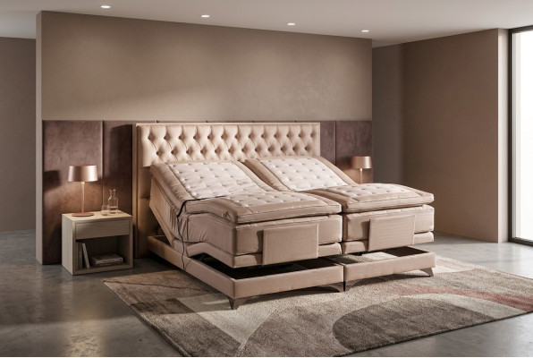 Orthopedic bed double beds adjustable function including mattress