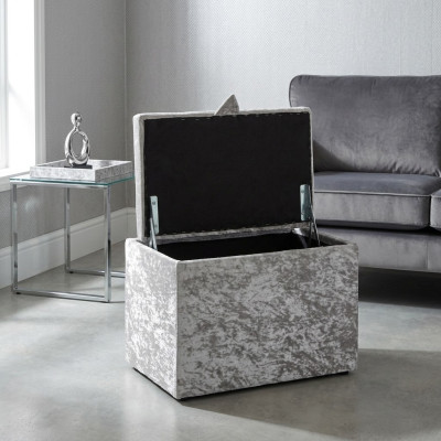 Pouf footstool ottoman seat stool upholstered stool elegant chest box new