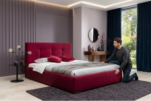 Classic luxury beds upholstery velvet textile high-quality bedroom bed new