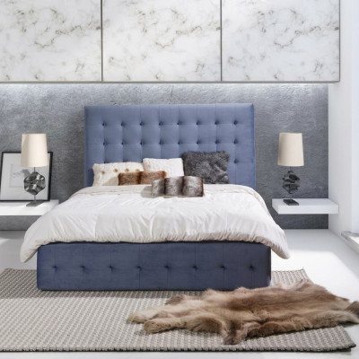 Leather bed, bed, beds, double bed, designer, upholstered, double bed, textile, 180x200cm, new