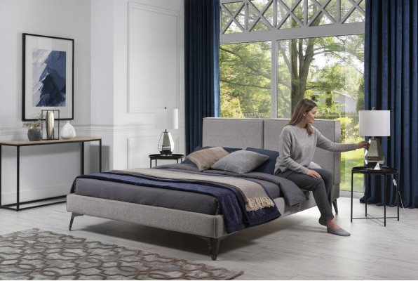 Luxury leather textile bed, upholstered beds double modern marriage 140/160/180 new