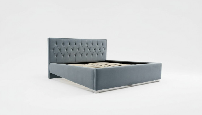Chesterfield Textile Bed Upholstered Design 140x200 Double Bed Beds Bed Frame