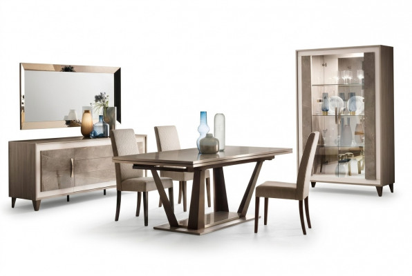 Italian designer dining room set furniture chair table group 5-piece new