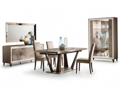 Italian designer dining room set furniture chair table group 5-piece new