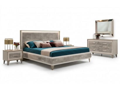 Arredoclassic Italian Bedroom Furniture Design Set Bed Nightstand