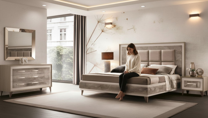 Luxury bedroom bed double bed modern wood velvet upholstery beds new luxury