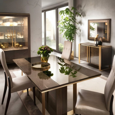 Dining Table Dining Room Set Dining Group Classic Table 5-piece Set Chair 4x Chairs