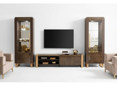 Living room furniture set designer living room sideboard 2x showcase 3-piece.