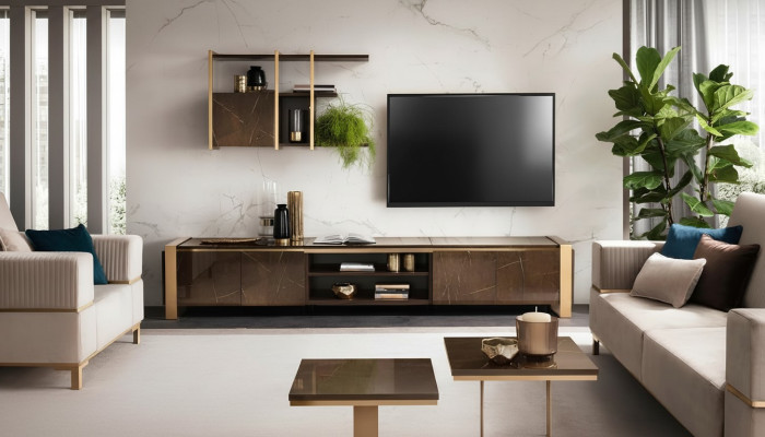 Coffee Table Sofa Couch Table Modern 2-Piece Set Coffee Table Side Table