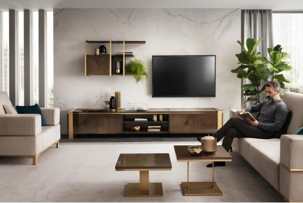 Luxury sideboard TV lowboard XXL cabinet table living room wood RTV new hotel