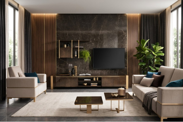 Luxury sideboard TV lowboard XXL cabinet table living room wood RTV new hotel