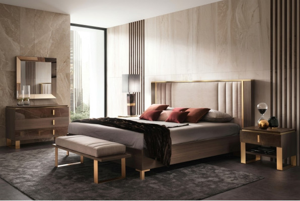 Classic 4-piece Bedroom Modern Set Bed Nightstand Dresser