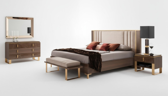 Classic 4-piece Bedroom Modern Set Bed Nightstand Dresser