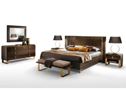 Luxury bedroom bed double style modern upholstered beds Italian