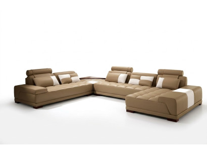 Leather sofa with USB sofa cushions seat corner living landscape couch corner suite PH376