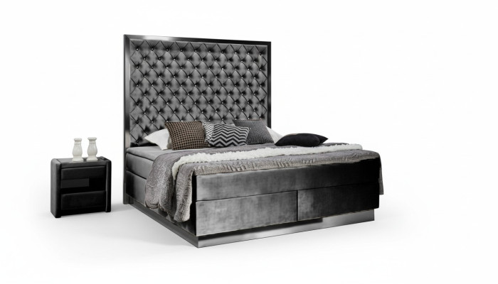 Box spring bed fabric furniture beds bed textile bedroom design chesterfield