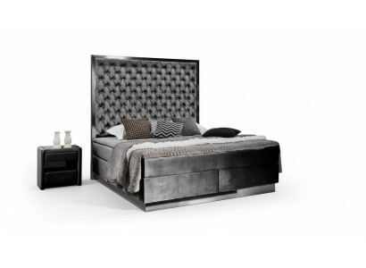 Box spring bed fabric furniture beds bed textile bedroom design chesterfield