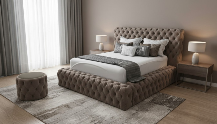 Bed 2x Nightstand 3-piece Bedroom Set Design Furniture Modern Luxury Beds New