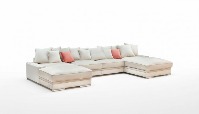Luxury Textile Modern Design U-Shaped Corner Sofa Living Landscape Upholstered Corner New