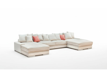 Luxury Textile Modern Design U-Shaped Corner Sofa Living Landscape Upholstered Corner New