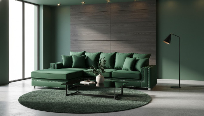 Sectional sofa L-shape textile luxury design living landscape upholstered couch couches furniture