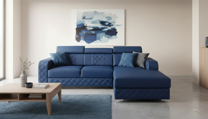 Sectional leather sofa L-shaped modern furniture design living area couch velvet fabric textile