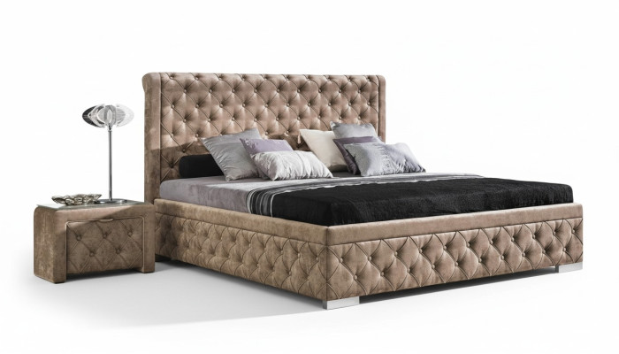 Bed 2x Nightstand 3-piece Bedroom Set Luxury Design Furniture Modern Beds New