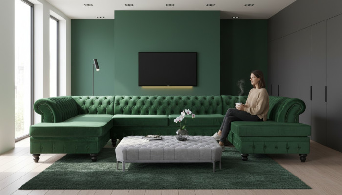 Modern design luxury coffee table, textile Chesterfield living room table, coffee tables