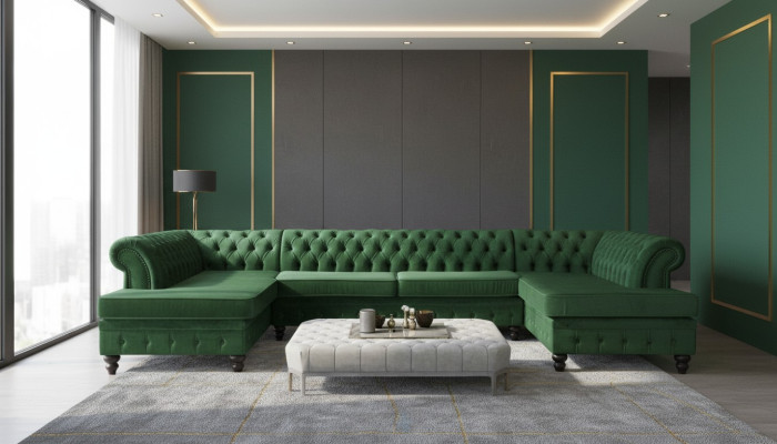 Modern design luxury coffee table, textile Chesterfield living room table, coffee tables