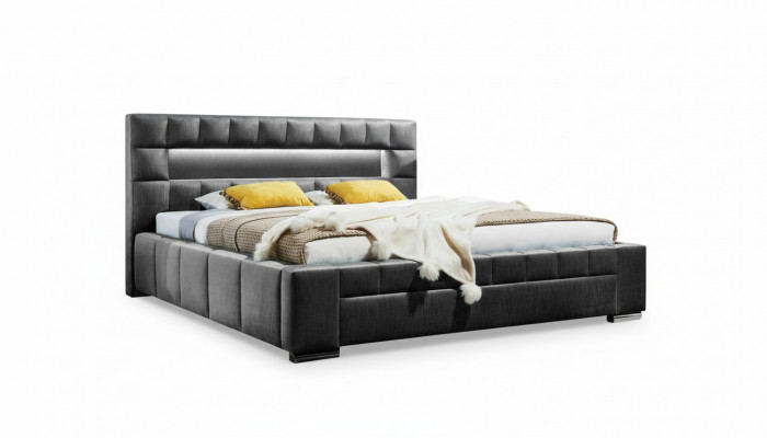 Bed with LED lighting bedroom design furniture modern luxury double beds