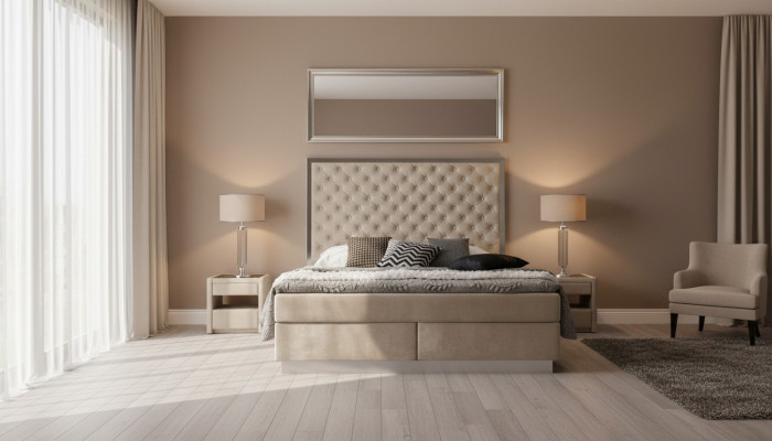 Complete bed box spring beds luxury design bedroom furniture stainless steel