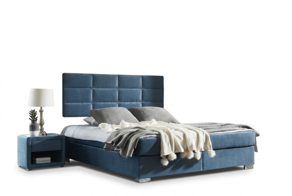 Luxury box spring bed 140 160 180 x 200 cm beds double bedroom furniture fabric
