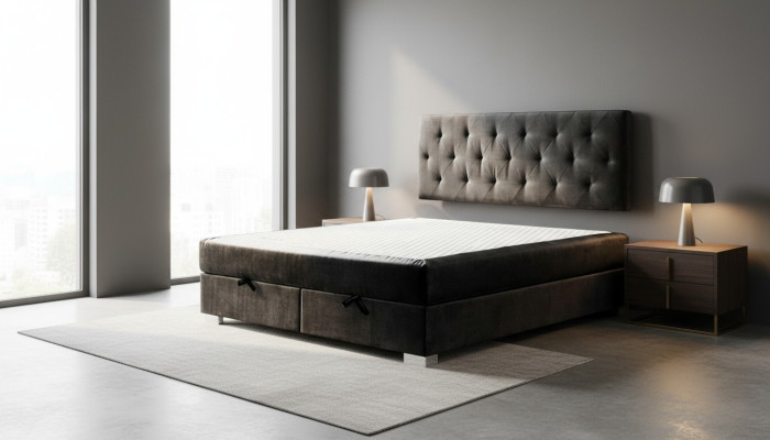 Luxury box spring bed, beds, double bedroom furniture, fabric 140 160 180 x 200cm