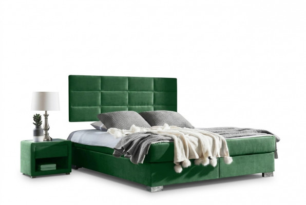 Box spring bedroom luxury bed beds double furniture fabric 140 160 180 x 200cm