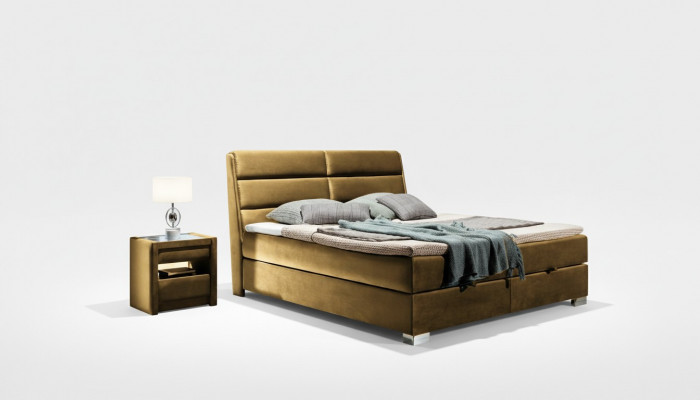 Bedroom luxury box spring bed beds double furniture fabric 140 160 180 x 200cm