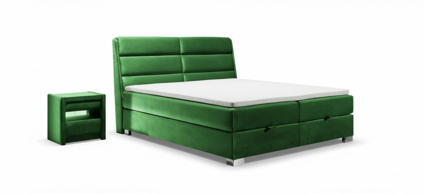 Bed 2x Nightstand 3-piece Bedroom Luxury Set Design Furniture Modern Beds New
