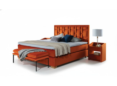 Design bed bedroom set 4-piece. Nightstand 2x bench beds modern
