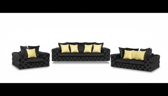 Chesterfield Design Living Room Sofa Set Furniture Couch 3-2-1 Seater