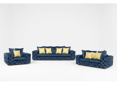 Luxury 4-seater couch upholstered sofa leather fabric textile couches suite three-seater