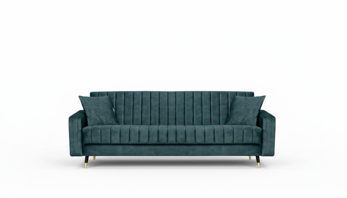 Three-seater fabric living room pink design sofa sofas velvet XXL large upholstered couches