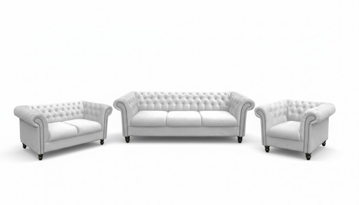 Three-seater fabric living room white design sofa sofas velvet XXL big upholstered couches