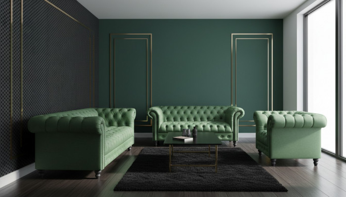Modern designer set 31-seater Chesterfield sofas living room set