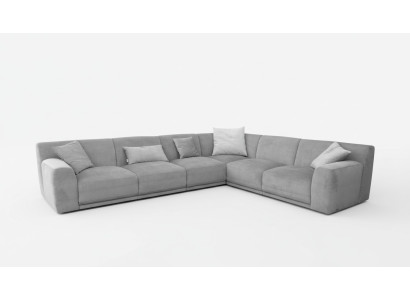 Corner sofa L-shaped design couch textile fabric living landscape corner set sofas couches