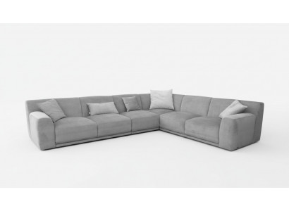 Corner sofa L-shaped design couch textile fabric living landscape corner set sofas couches