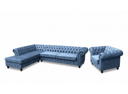 Sectional sofa couch upholstery Chesterfield design luxury furniture suite