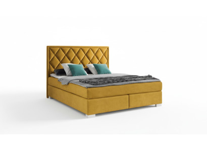 Bed Textile Bedroom Design Furniture Modern Luxury Beds 180x200 Yellow Velvet New