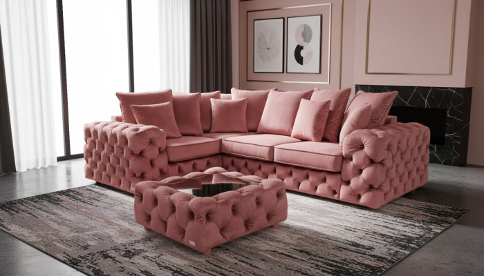 Corner sofa sofa couch upholstered corner suite L shape coffee table fabric living landscape